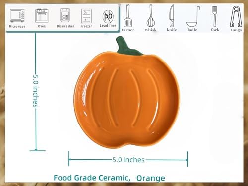 Ceramic Spoon Rest for Stove Top, Halloween Pumpkin Cute Spoon Rest