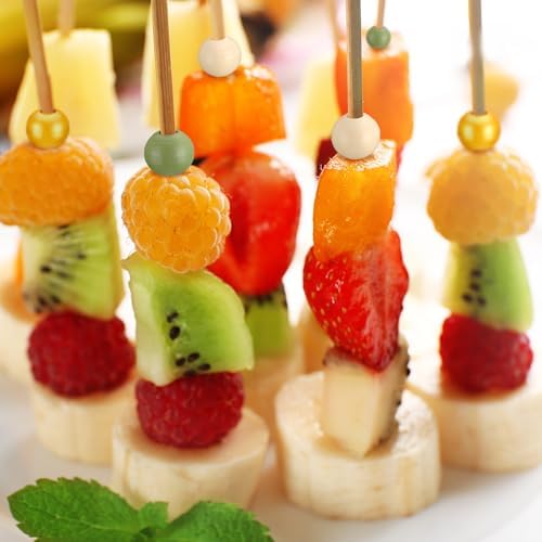 Foldtier 150 Pcs Cocktail Pick 4.7" Toothpick for Appetizer, Sage