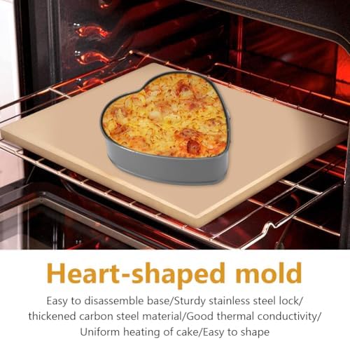 3pcs Heart Shaped Springform Cake Pans, Non Stick Cheesecake Pans Set