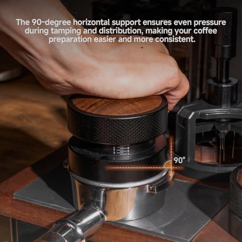 Espresso Tamping Station with Knock Box, 8-in-1 Wooden Coffee