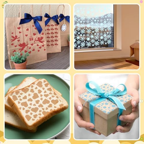 JULBEAR 36-Piece Baking Cookie Stencil Set