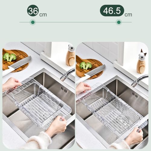 Operitacx Expandable over Sink Colander Strainer Basket Plastic