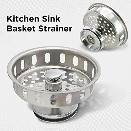 Highcraft 97343 Sink Basket Strainer Replacement, 3-1/4 Inch
