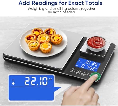 Dual Platform Food Kitchen Scale with 0.01g/0.001oz High Precision