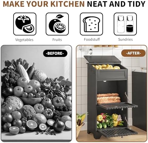 Potato Storage Bins, Fruit and Vegetable Storage, Kitchen Pantry