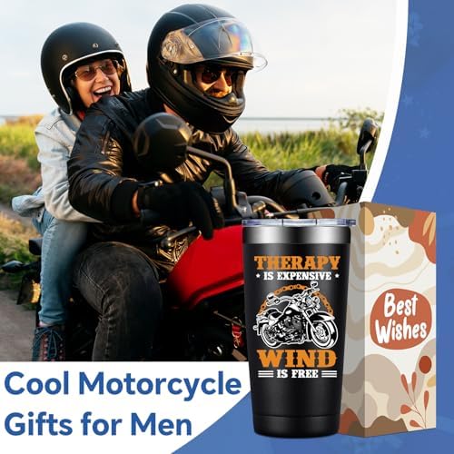 BIRGILT Motorcycle Gift - Therapy Is Expensive Wind Is Free Tumbler