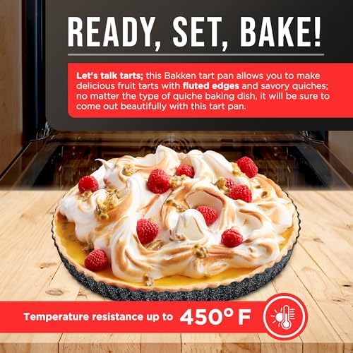 Bakken- Swiss Tart Pan – Quick Release Removable Base, Non-Stick