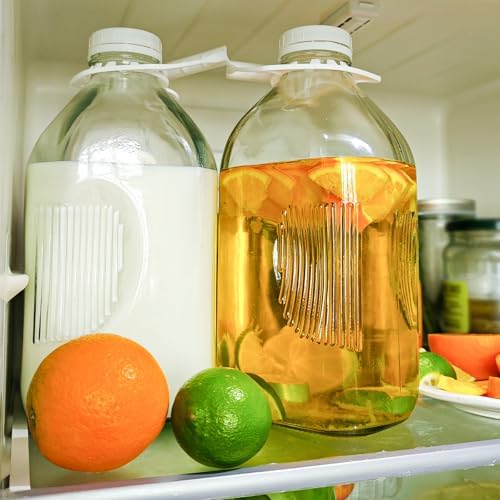 64 oz Glass Milk Bottle Heavy Duty Water Jug Refrigerator Container