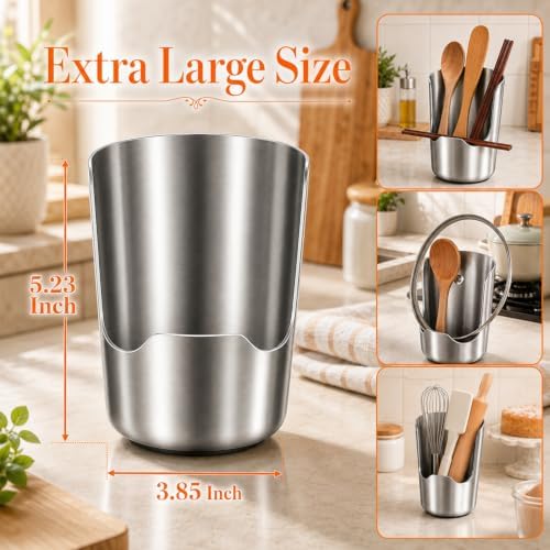 Multi-Functional Kitchen Utensil Holder,Stainless Steel Utensil