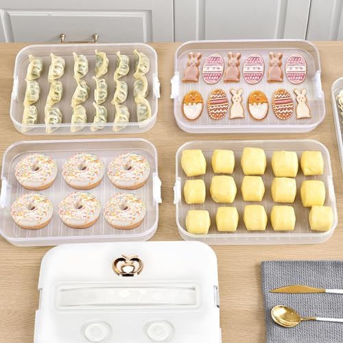 Food Storage Containers with Lids, Plastic Cookie Storage Containers