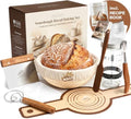 EDELHAUS Sourdough Starter Kit with Round Banneton Proofing Basket