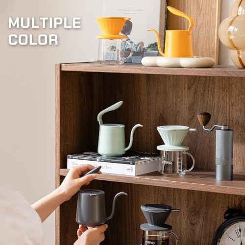 Pour Over Coffee Maker Set with Glass Server, Grey