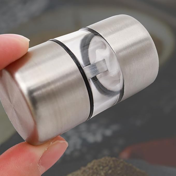 FGDTREE Portable Stainless Steel Salt and Pepper Grinder Mini Grinding - Image 5