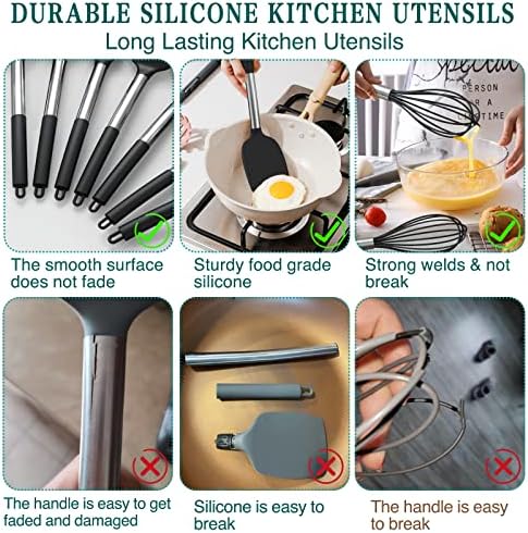 Umite Chef 15-Piece Silicone Kitchen Utensil Set