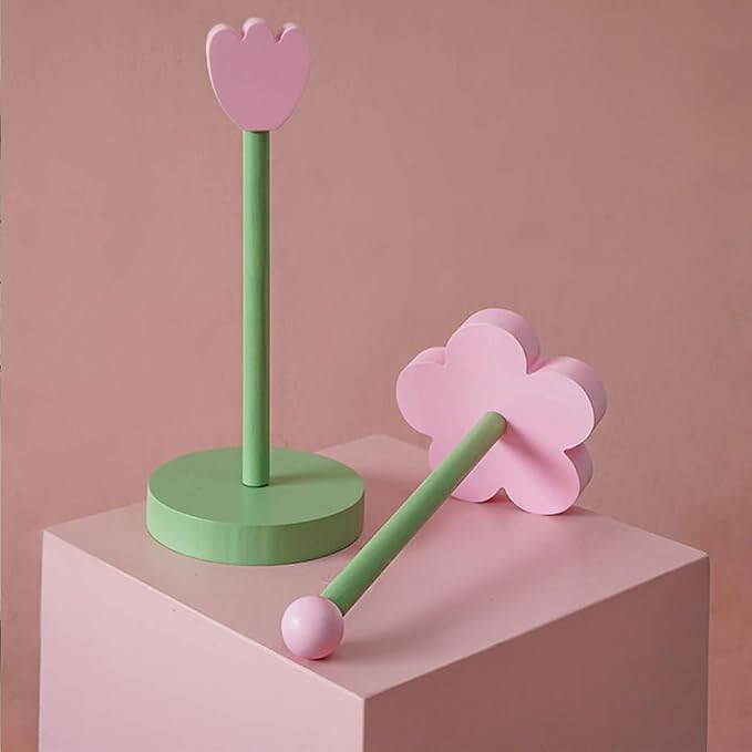 Modern Wooden Paper Towel Holder Stand - Image 8