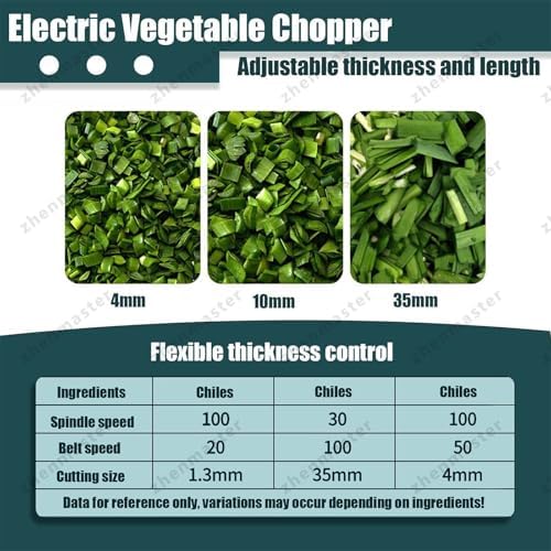 300W Commercial Vegetable Chopper, 1.5-35mm Adjustable Blade