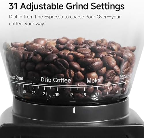 HIBREW G3 Electric Coffee Grinder, 7.4oz Hopper