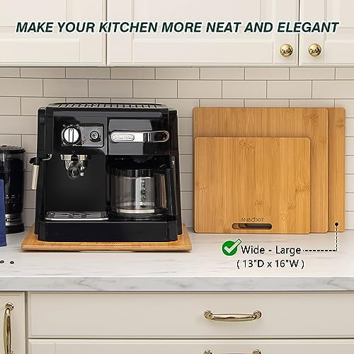 ANBOXIT Wide Bamboo Appliance Slider for Coffee Maker