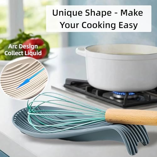 "Deck Chair" Spoon Rest, Silicone Utensil Holder for Stove, Red
