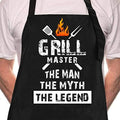 Rosoz Funny BBQ Chef Aprons for Men, Grill Master, Kitchen Cooking