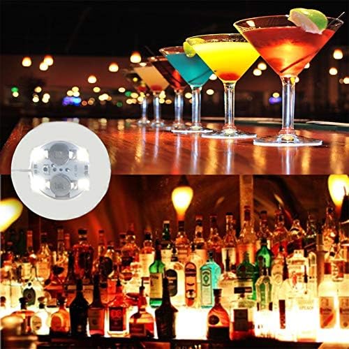 12Pcs LED Coaster, LED Sticker Lights, LED Bottle Lights Cup Holder
