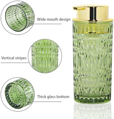 Green Glass Foaming Soap Dispenser