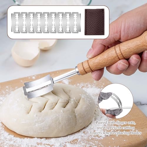 Bread Making Tools Set, Danish Dough Whisk with Sourdough ScoringTool