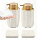 2 Pack Ceramic Foaming Soap Dispenser with Removable Pump