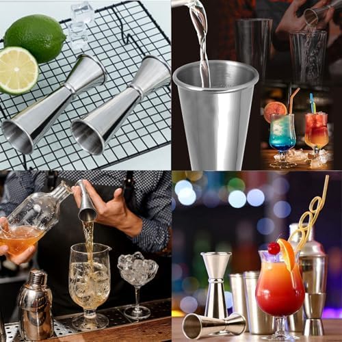 Measuring Jigger & Mixing Spoon Set, Cocktail Jigger for