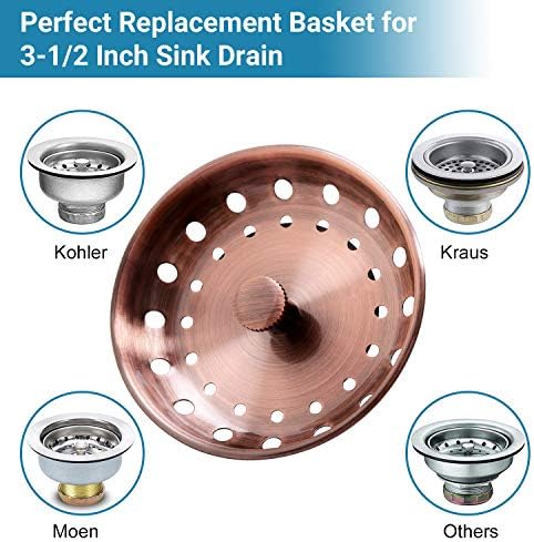 KONE Copper Sink Strainer Basket, 2 Pcs