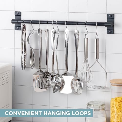COOK WITH COLOR Stainless Steel Kitchen Utensil Set, 10-piece