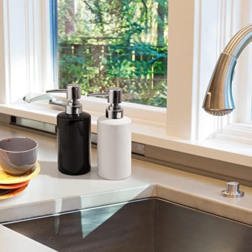 FE Ceramic Hand Soap Dispenser, 10 Oz, White