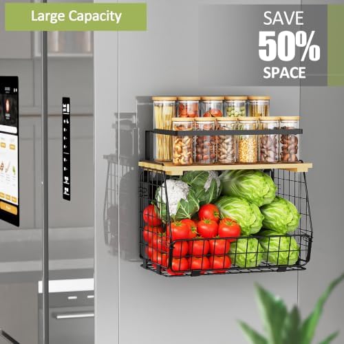 Magnetic Shelf for Fridge, Fruit Potato & Onion Storage Bin