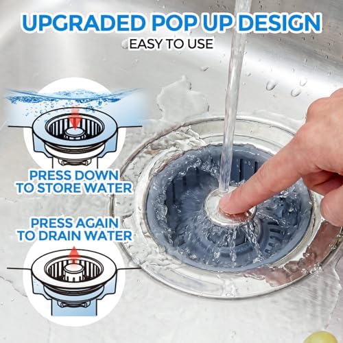 zaa 3-in-1 Kitchen Sink Drain Strainer Stopper