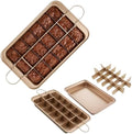 2 Pack Brownie Pan with Dividers 12.4X8X2 Inches and Brownie Cutter