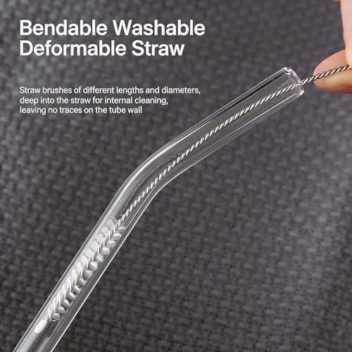 Straw Cleaner Brushes Sets, 8inch Different Diameters 10 Pieces, for