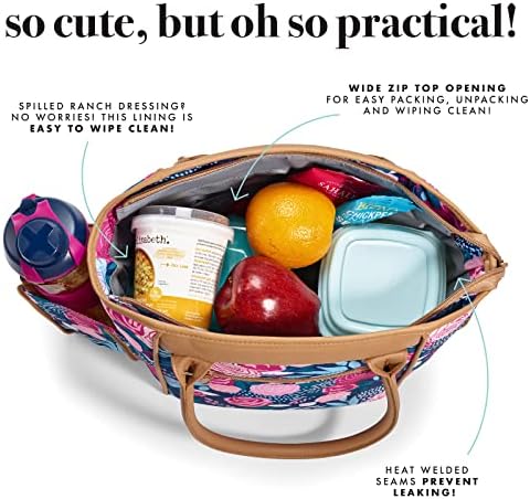 Fit & Fresh Large Lunch Bag for Women, Navy