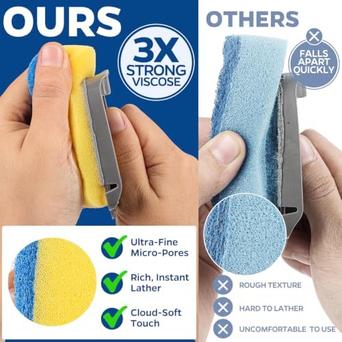 Sponge Dishwand Brush Refills for Scotch-Brite Dishwand, 10 Pack