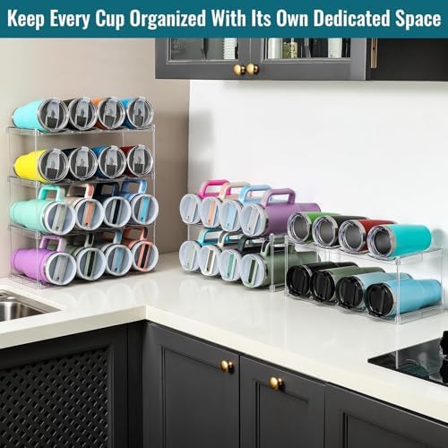 Water Bottle Organizer for Stanley 40OZ & Various Bottles, Tumblers