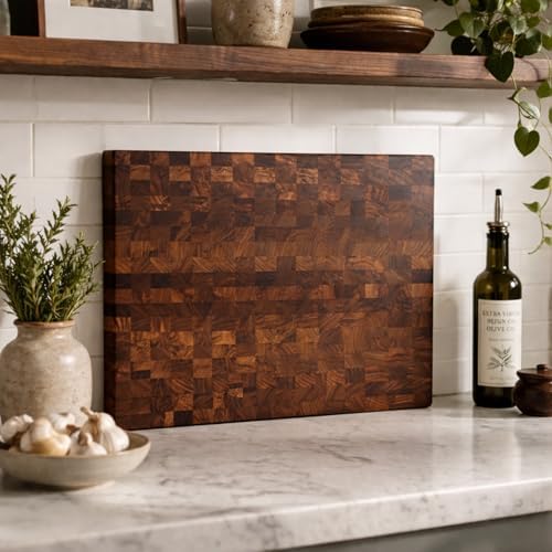 End Grain Walnut Chopping Block, 22x13 inch, Made in USA