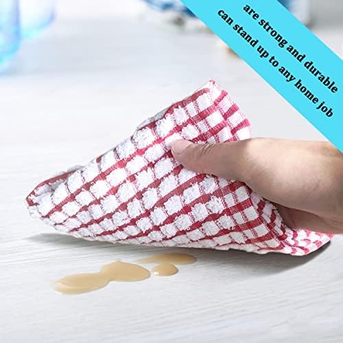 LAZI Kitchen Dish Towels, 16 Inch x 25 Inch Bulk Cotton Kitchen