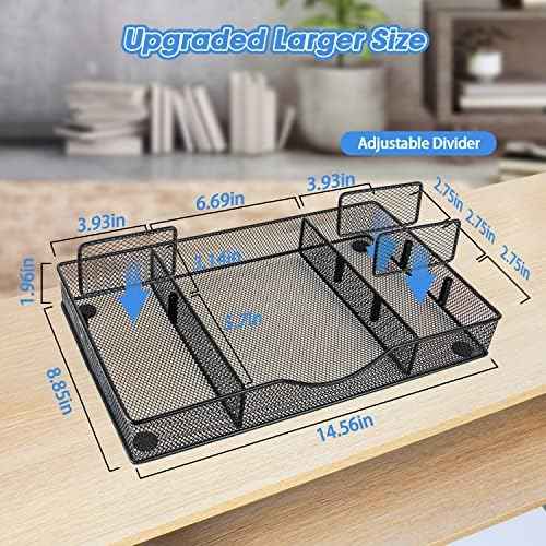 VyGrow Desk Drawer Organizer, Metal Mesh Drawer Organizer Tray with 6