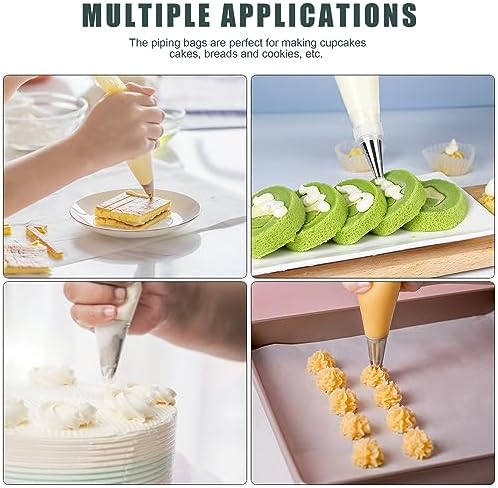 Piping Bags and Tips Set, 100PCS 16 Inch Pastry Bags, Icing Bags