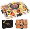 Renmxj Portable Charcuterie Boards with Lid, Cheese, Veggie & Snack Tray