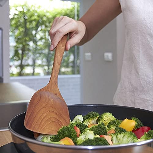 FAAY 6 pcs Golden Teak Wooden Utensil Set