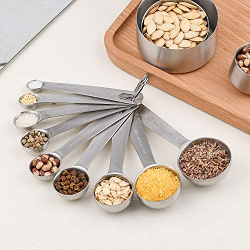 Measuring Cups Set 19, 18/8 (304) Stainless Steel Measuring Cups and