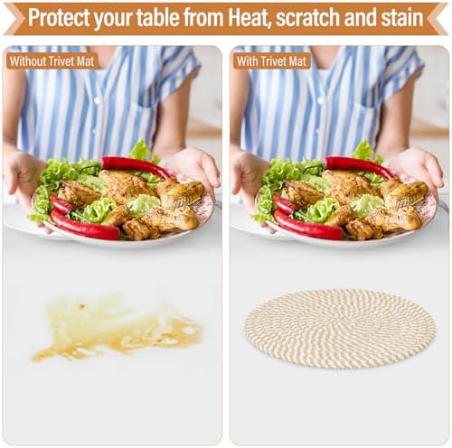 Tidponra Trivet Mats Set for Hot Dishes, 5 Heat Resistant Pot Holders