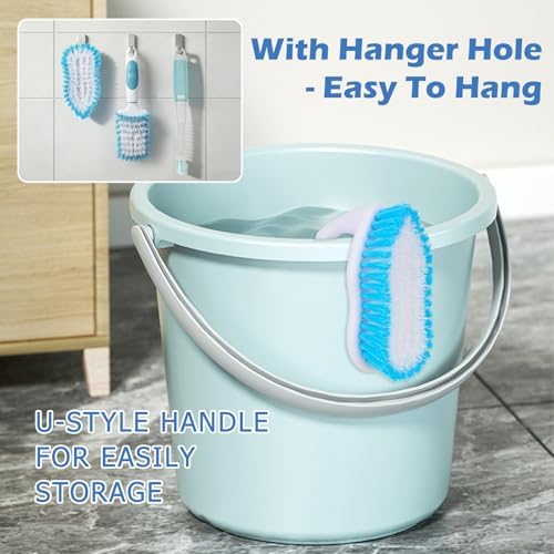 3 Pack Scrub Brush Set for Bathroom Cleaning