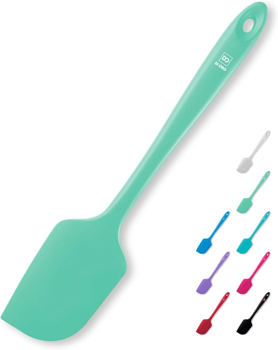 DI ORO Large Silicone Spatula - 600F Heat Resistant, Mint