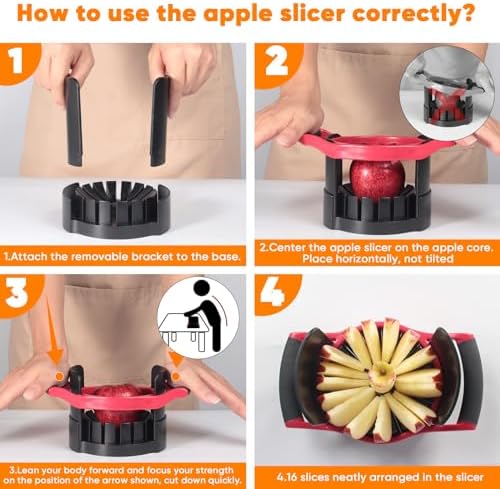 Newness 5.12-In Extra Large Apple Slicer, 16-Blade Cutter
